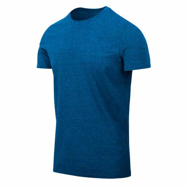 T-Shirt Slim blau melange