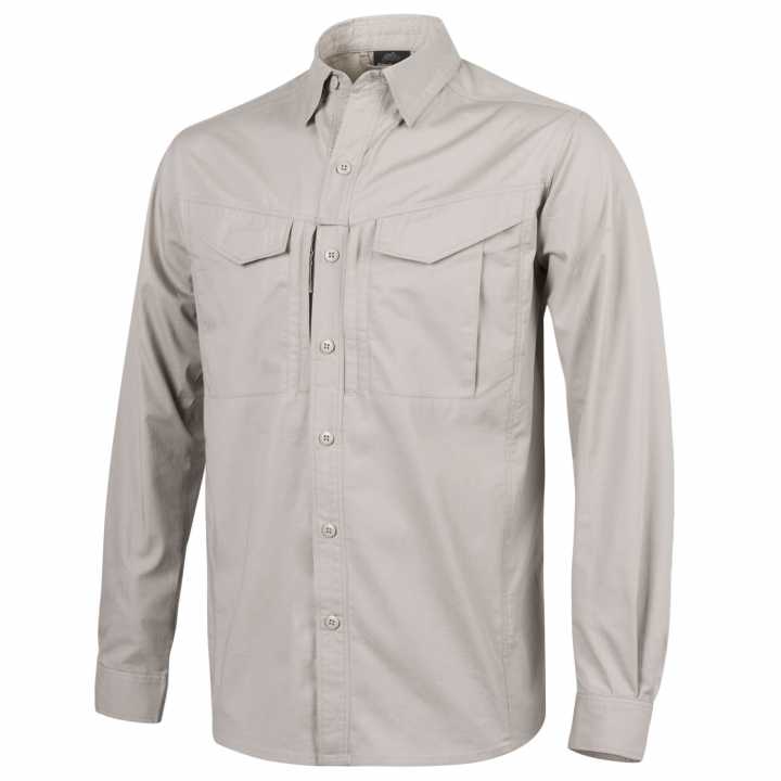 Helikon Tex Defender Long Sleeve Shirt Khaki langarm Hemd Canvas Stoff Tactical 